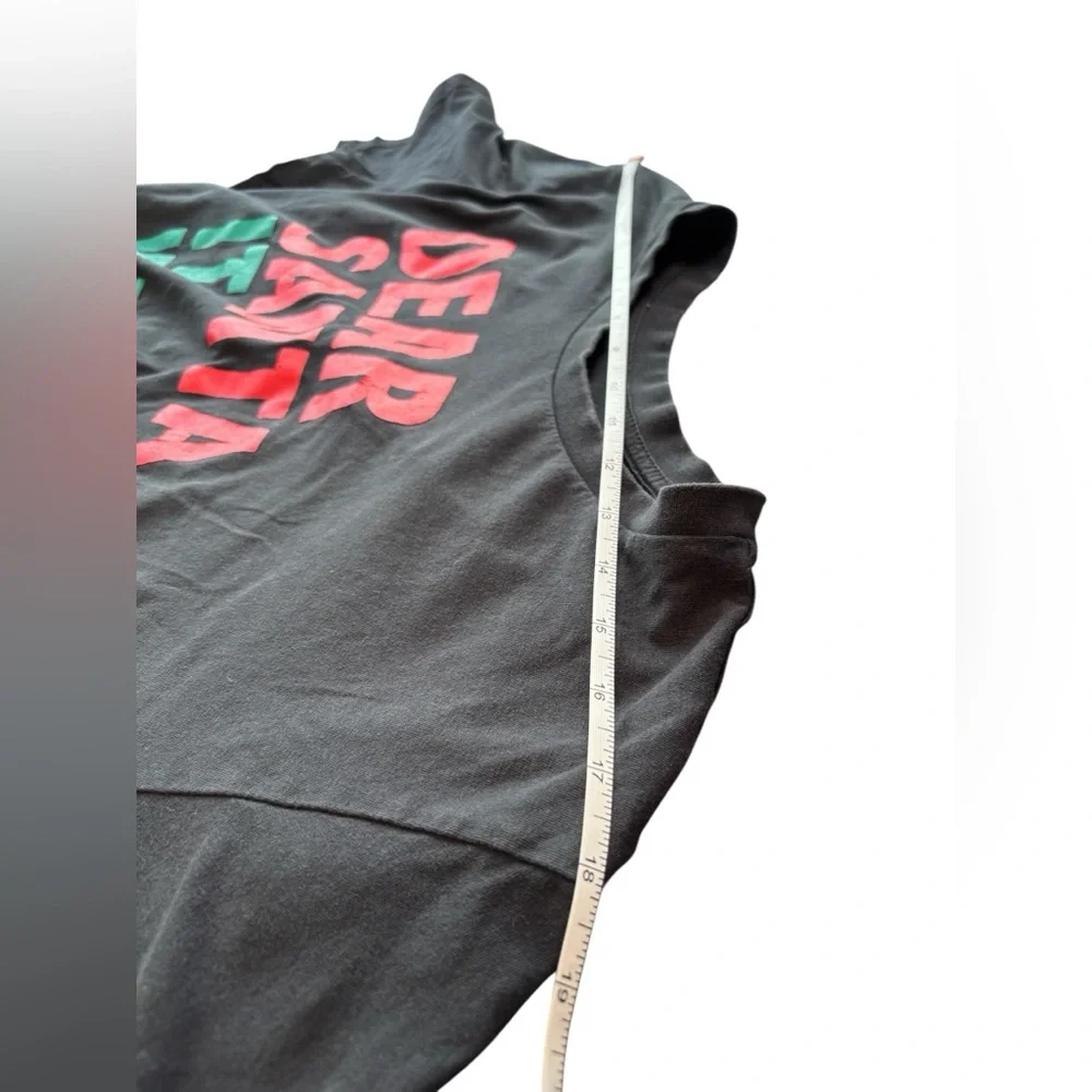 Dear Santa It Wasn’t Me Funny Christmas Tee Black Holiday T-Shirt L - Picture 5 of 7